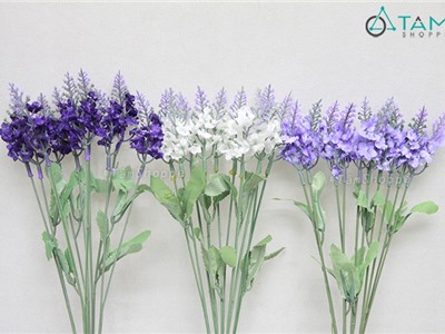 Cành hoa Lavender giả bằng vải Vintage F-CHG-98